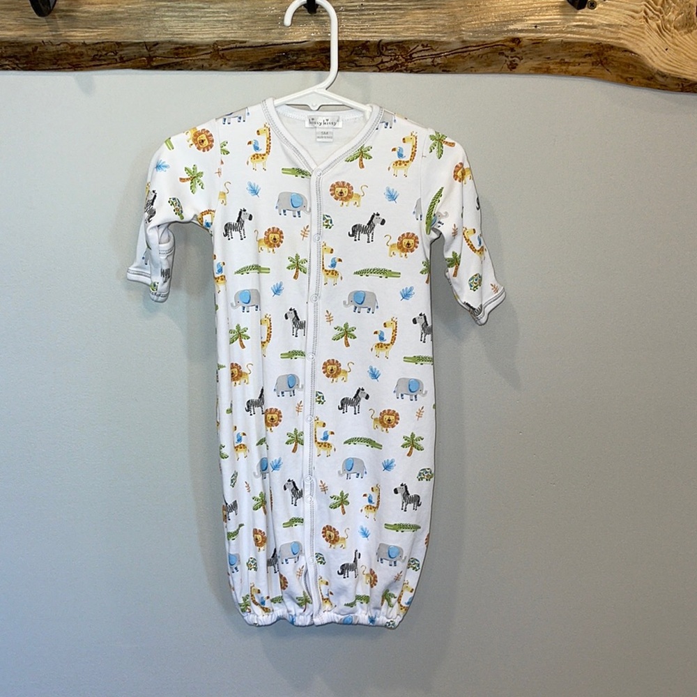 Kissy Kissy Summer Safari Convertible Gown. With fold over hands. Like New.
